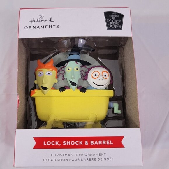 Hallmark Disney The Nightmare Before Christmas Lock Shock  & Barrel Ornament NEW - Picture 11 of 13
